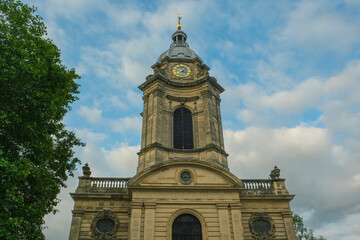 Birmingham Cathedral (St Philip's Cathedral) clock tower, England