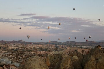 Hot Air Balloons over Cappadocia at Sunrise