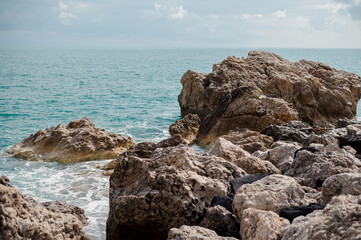 Rocky Coastline with Turquoise Sea