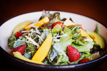 Salad with Fresh Greens and Fruit