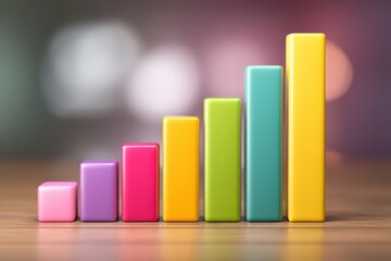 Analyzing dynamic growth through colorful bar graphs showcasing upward trends in data visualization emphasizing progress innovation and strategic performance captured with clarity
