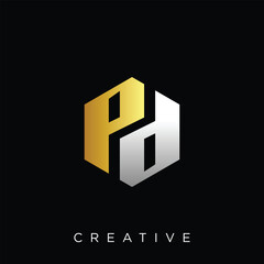 PD logo design vector Modern Luxury Initial