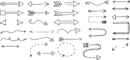 Bold outline arrow icons for user interface navigation and design