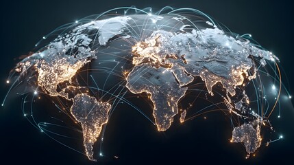 A vivid 3D rendering of Earth as a warming blue sphere, showing continents and oceans against a starry black night sky, perfectly encapsulates the global warming concept