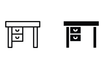 Table Icon set. room furniture. Design Illustration. vector eps 10
