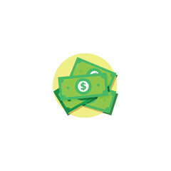 Green dollar bills cash and finances