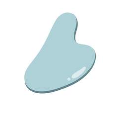 Gua Sha Massage Tool Icon Blue