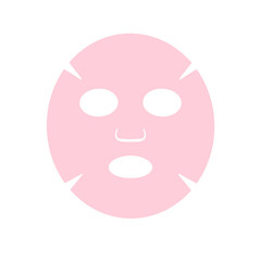 Facial Sheet Mask Icon Soft Pink