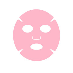 Facial Sheet Mask Icon Pink