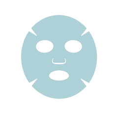 Facial Sheet Mask Icon blue
