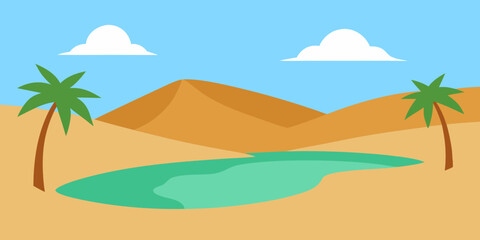 vector illustration of a tropical beach
