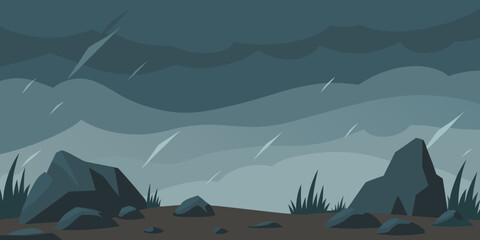 landscape with mountains and trees