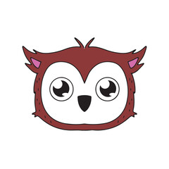 Big set of cute head animals on white background.Happy feeling face pet.Collection