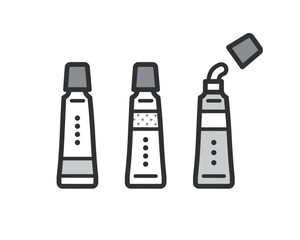 チューブ　軟膏のイラスト