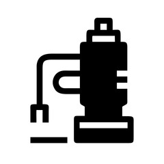 Obraz premium electric submersible pump icon in minimalist line art design