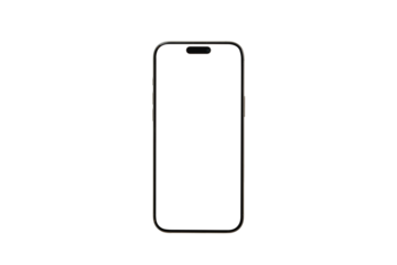 Smart phone mockup set blank isolated Transparent  screen , PNG High quality Image device front view shadow Mobile phone app user experience UX or app UX