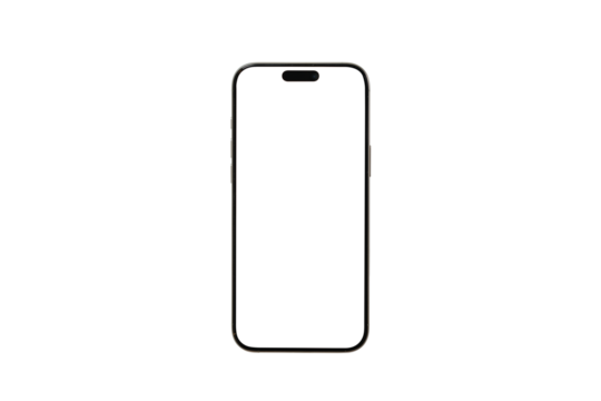 Smart phone mockup set blank isolated Transparent  screen , PNG High quality Image device front view shadow Mobile phone app user experience UX or app UX