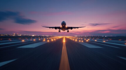A Commercial Airplane Ascending Gracefully into the Sky After Leaving the Airport Runway Surrounded by Clear Blue Skies and Fluffy White Clouds