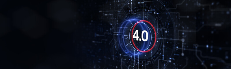 Industry 4.0 Concept: Revolutionizing Manufacturing Through Digital Transformation and Automation.