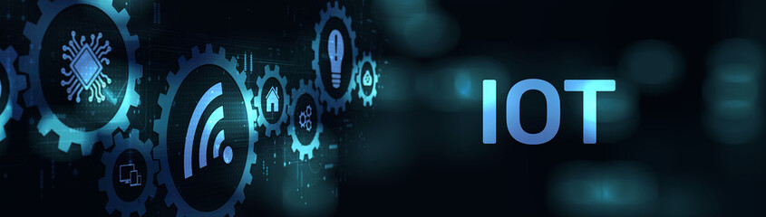 IoT Internet of Things Connecting Devices for Smarter Solutions on a Wide Banner, Business and Technology Concept. © WrightStudio