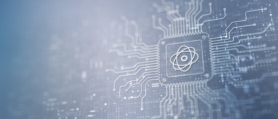 Quantum Computing Revolutionizing Processing Illustrated on a Processor.
