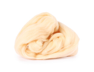 Soft wool for felting isolated on white