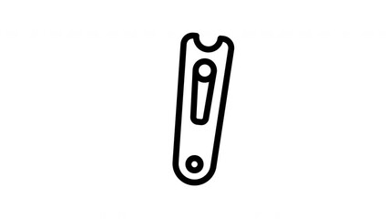 nail clippers minimalist stroke animation