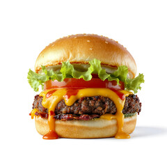 burger isolated on white