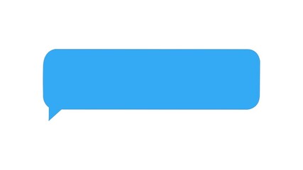 
Typing and sending message animation. custom text bubble on white background. 4k video