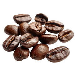 Obraz premium Coffee beans isolated white and transparent background.