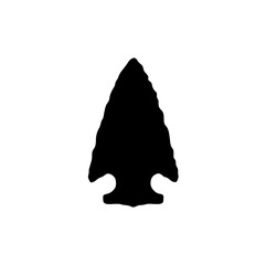 Old arrowhead silhouette vector flat illustration design.