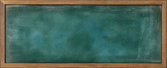 The empty chalkboard ready for creative teaching and learning experiences.