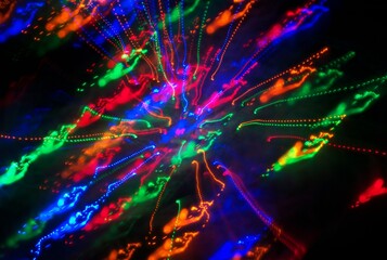 Multicolor Bokeh Light Effect – Digital Background for Design and Music Visuals