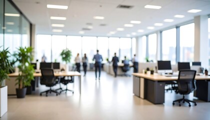 Blurred office interior. Busy workday