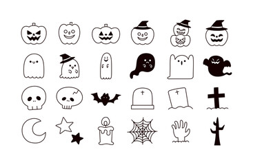 ハロウィンのアイコンセット