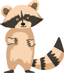 Charming Cartoon Raccoon Illustration