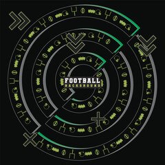 Modern Abstract American Football Background for Sport Poster and Social Media Design