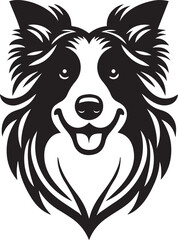 Border Collie Dog Vector – Silhouette 