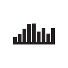 Bar graph icon vector