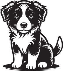 Border Collie Dog Vector – Silhouette 