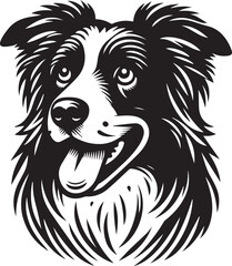 Border Collie Dog Vector – Silhouette 