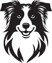Border Collie Dog Vector – Silhouette 