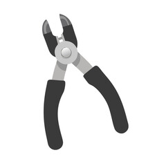 Diagonal Cutting Pliers Vector Illustration Isolated on White Background for Toolkit