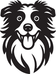 Border Collie Dog Vector – Silhouette 