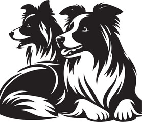Border Collie Dog Vector – Silhouette 