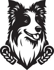 Border Collie Dog Vector – Silhouette 