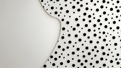Vibrant Black Polka Dot Pattern Background, Bold Moody Polka Dot Abstract Backdrop, Minimalist Black and White Dotted Background, generative ai