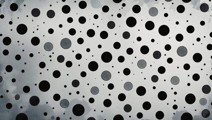Vibrant Black Polka Dot Pattern Background, Bold Moody Polka Dot Abstract Backdrop, Minimalist Black and White Dotted Background, generative ai