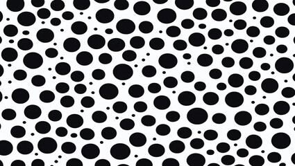 Vibrant Black Polka Dot Pattern Background, Bold Moody Polka Dot Abstract Backdrop, Minimalist Black and White Dotted Background, generative ai