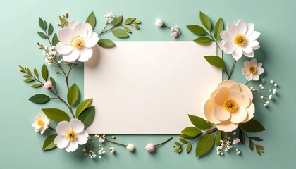 Floral arrangement art studio image creative space overhead view nature inspired design